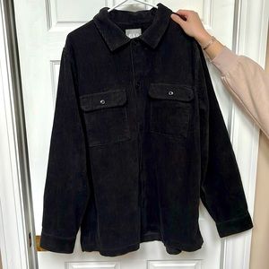 shirt jacket large tall black